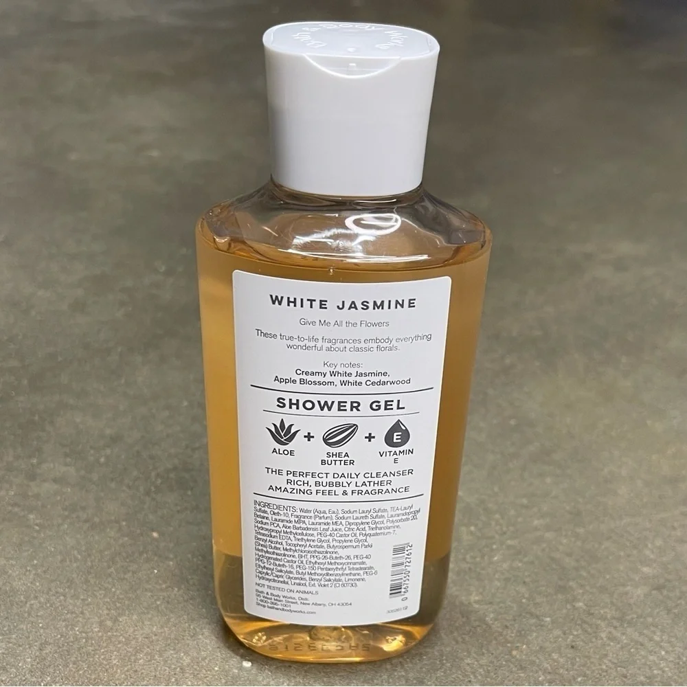 Bath & Body Works WHITE JASMINE Shea Vitamin E Shower Gel